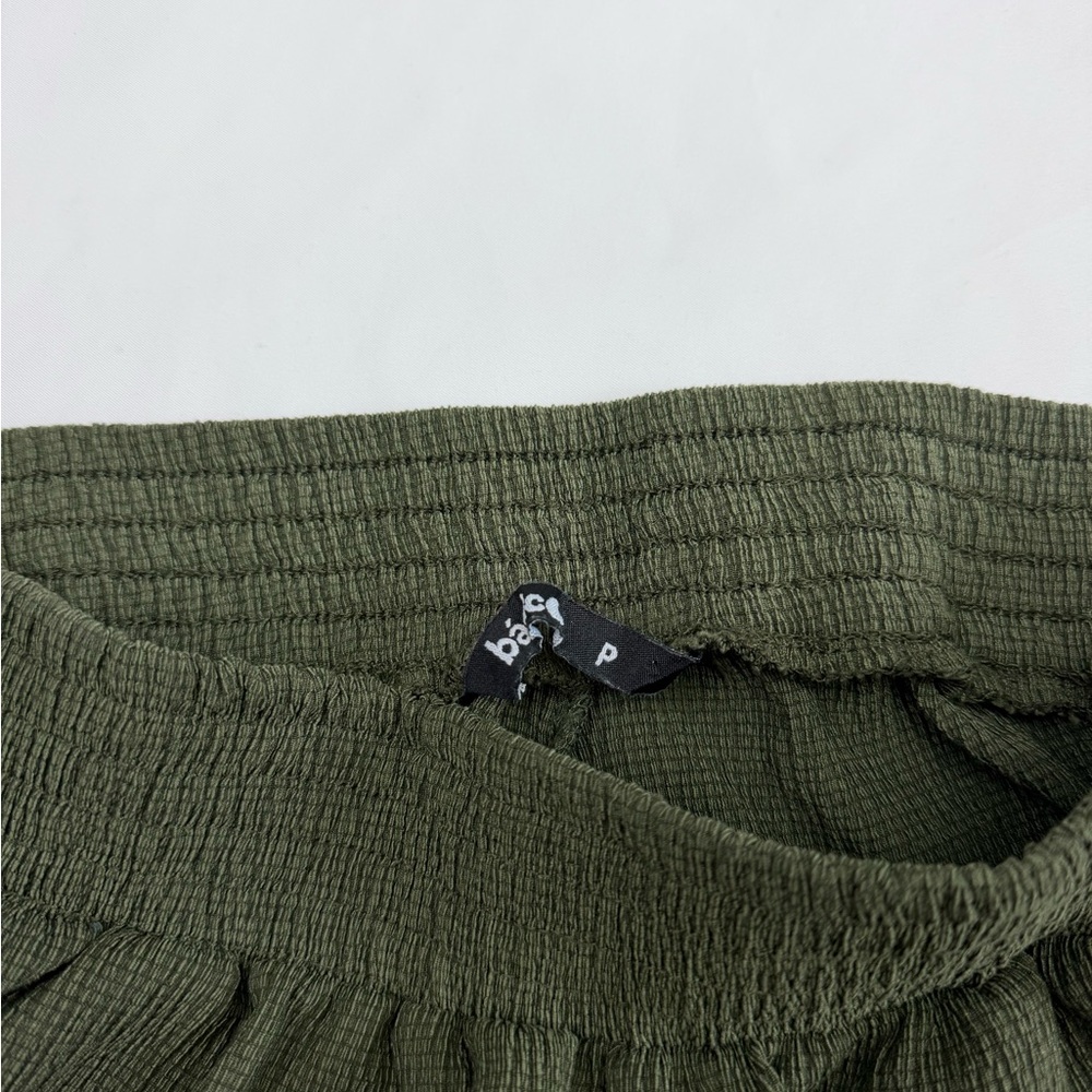 Olive Green Wide Leg Pants Lightweight Summer High Waist Comfy Small - Picture 5 of 9